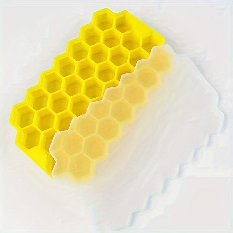 1pc Classic Silicone Honeycomb Ice Tray - 37-Cube Design, Easy Release, Durable & Reusable for Beverages, And Refreshing Drinks, Beverage Cooling Modern Kitchenware Durable Silicone