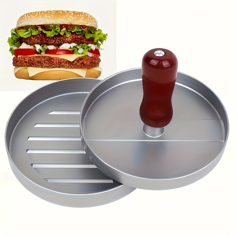 1pc Non-Stick Burger Press – Stainless Steel Meat Muffin Press for Perfectly Cooked Burgers, Cheese, and Vegetables | Durable BBQ Grill Tool for Grilling Baking Pan and Outdoor Cooking, Grilling Accessories for Outdoor Grill