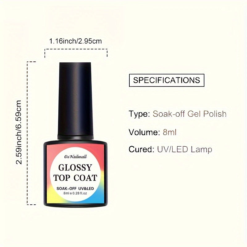 Gel Top Coat Matte Base Coat Set, Gel Nail Polish No Wipe Gel Base And Top Coat, Clear Top Coat And Long Lasting Shiny