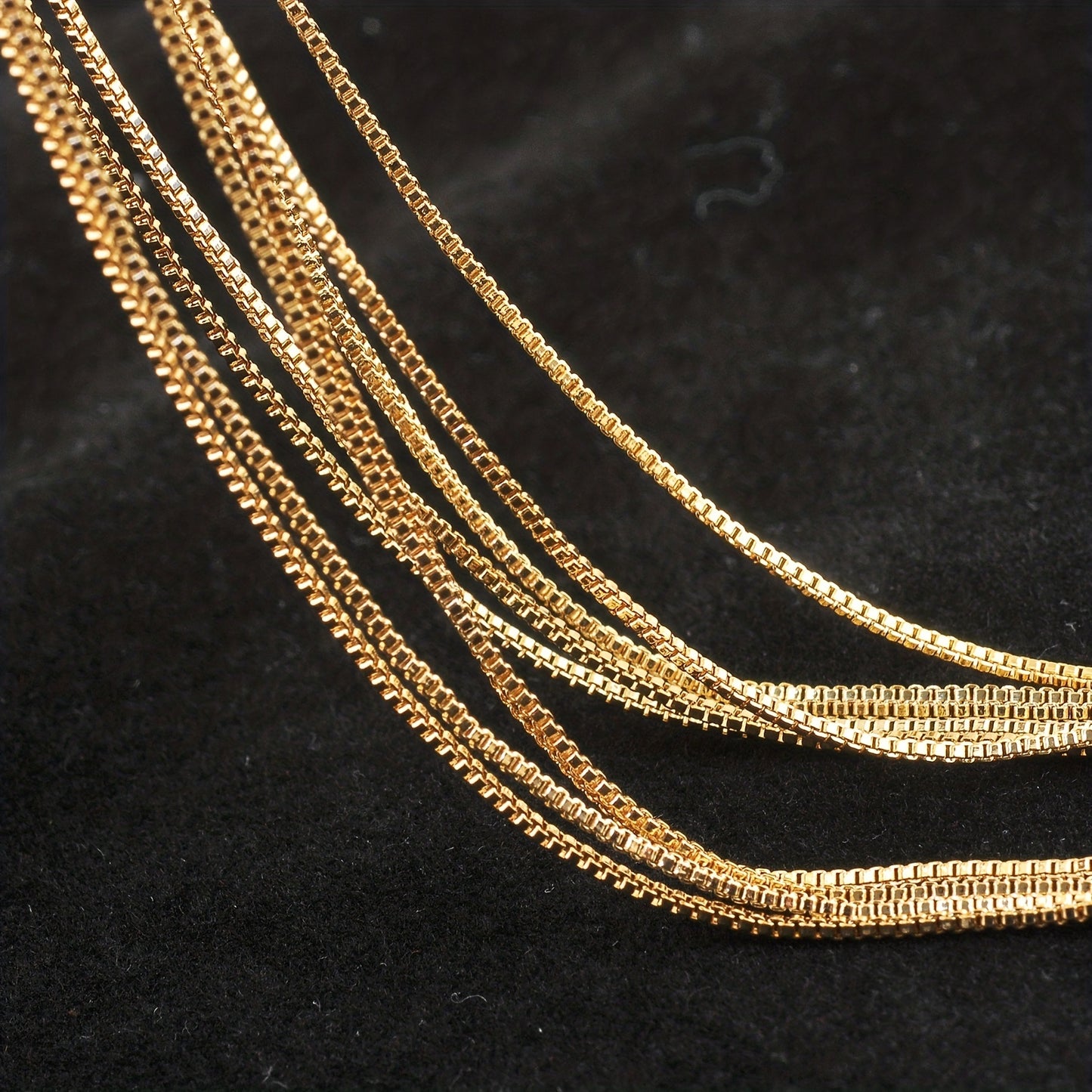 1Pc 18K Golden Plated Neck Chain DIY Collections Supplies Pendant Necklace Jewelry Handmade Accessories Christmas Gift