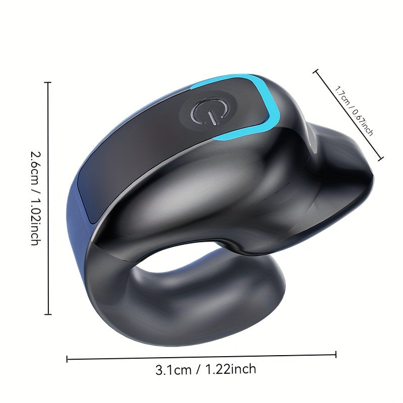 New Clip-On Earphones: Mini Wireless Earbuds with Long Battery Life.Universal Phone Control, And Voice Noise Cancellation - Suitable Forexercise And Compatible with All Smartphones-Single Earphone