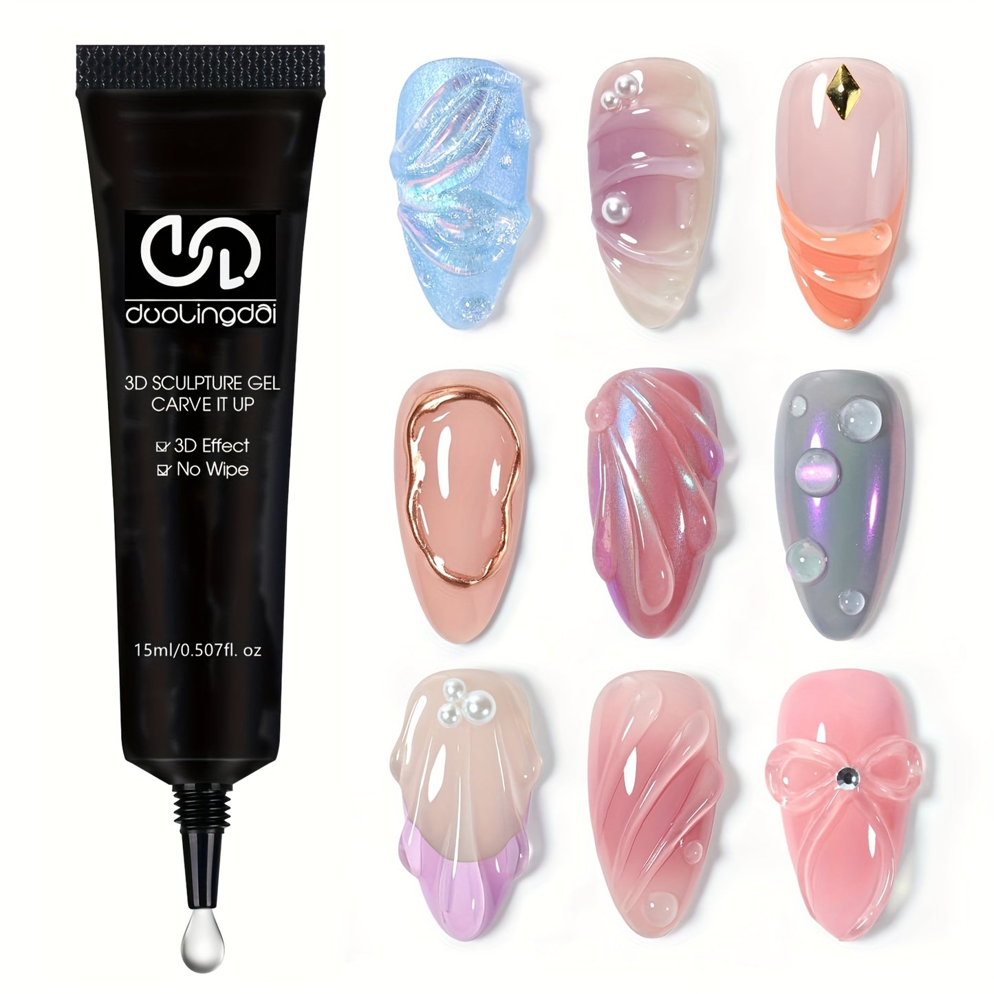 Odorless 3D Nail Art Gel - Perfect for DIY Designs, Sculpting & Halloween Decorations