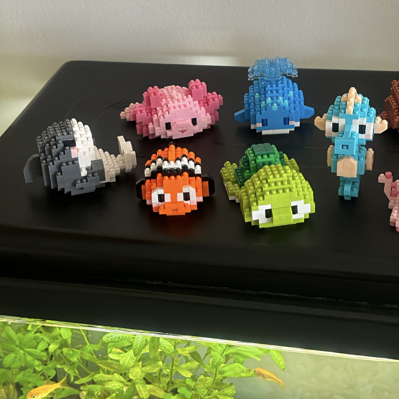 Ocean Series Animal Building Blocks, ABS Plastic, Assorted Sea Turtle, Penguin, and More, Perfect Back-to-School Gift