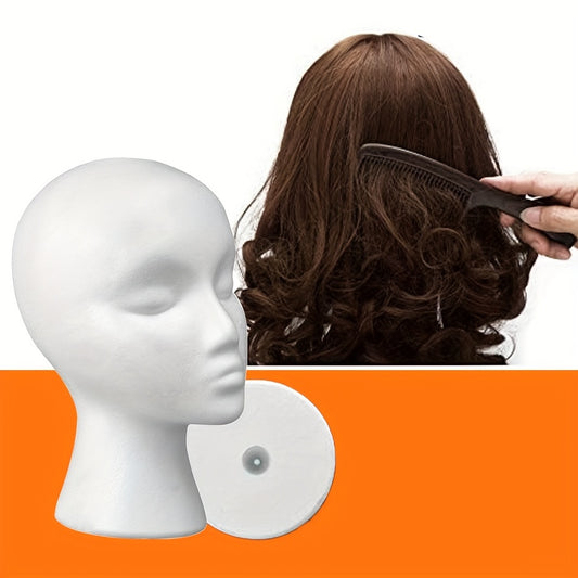 Elegant 30.23cm Female Foam Wig Stand - Versatile Display for Hair, Hats & Accessories - Perfect for Home, Salon, and Travel Use, High, Model