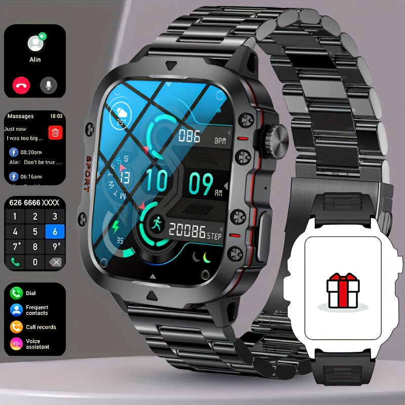 Brand New, Durable Smart Watch for Men with Wireless Calling, Waterproof Rating, Fitness Tracking, AI Voice Assistance, And Over 100 Outdoor Sports Modes.