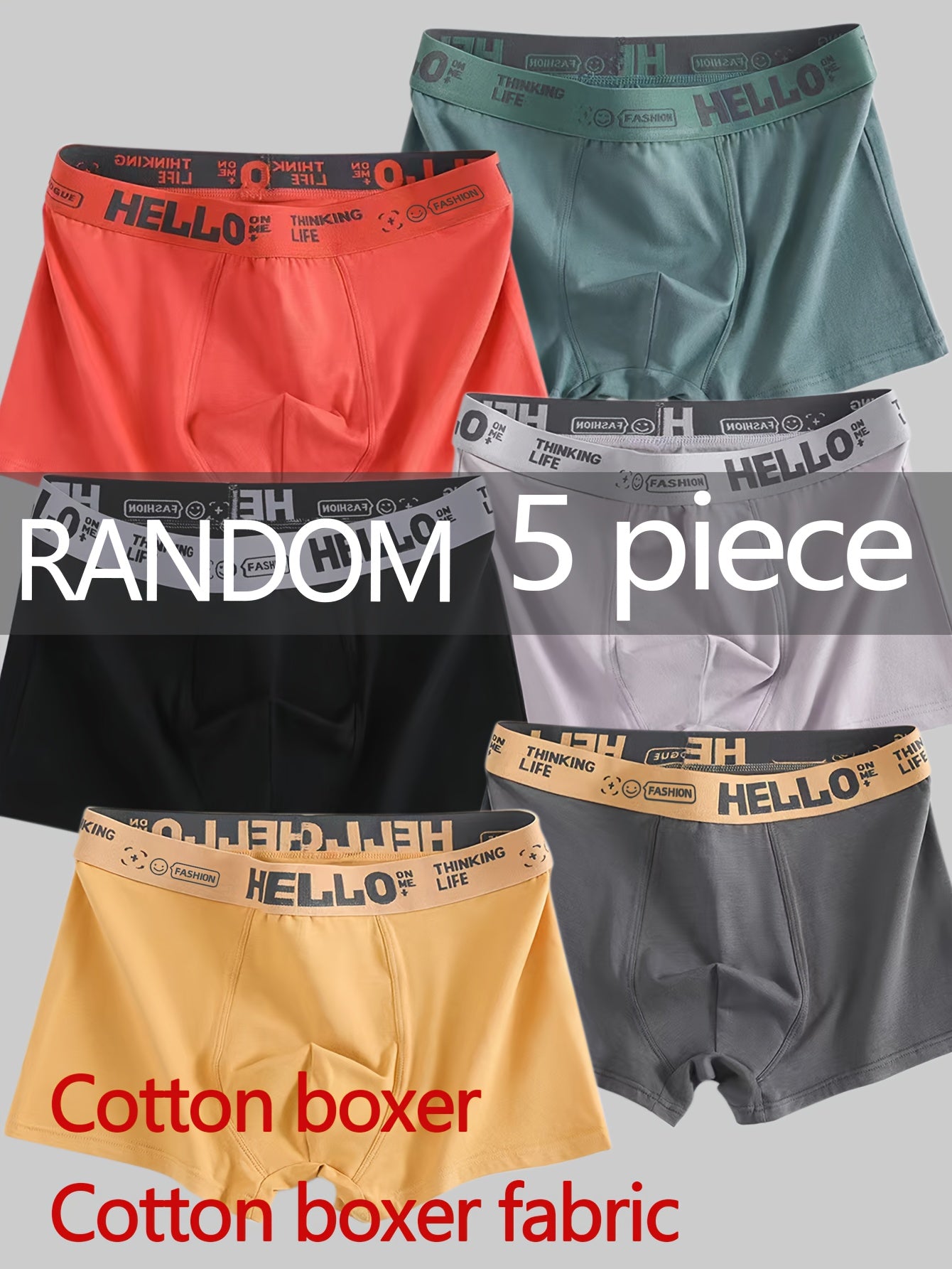 1/3/5/10pcs Men's Fashion Underwear, Breathable Soft Comfort Quick-Dry Stretch Cotton Boxer Briefs, High-Quality Trunk, Plus Size Underwear for Men, Panties for Men High Quality, Underwear for Men Boxers, Matching Underwear for Couples, Underwear Men, Bre