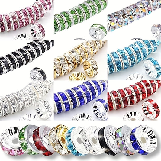 100 round spaced beads, 6mm, 8mm round spaced beads, synthetic beads, jewelry necklace beads, bracelet pendant (11 colors, 6mm-8mm)
