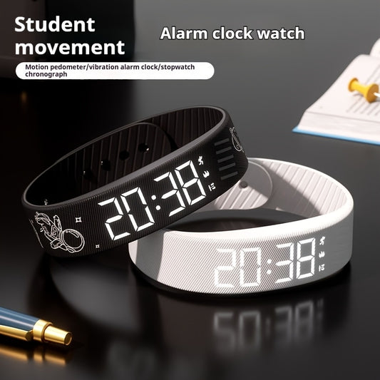 2025 new multifunctional simple fashion unisex electronic watch with alarm clock, pedometer, timer, luminous, senseless wear fashion sports multifunctional wristwatch Holiday gift, suitable for any scene - send a hand rope a