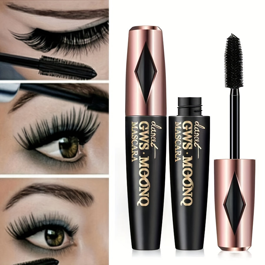 3D Fiber Mascara - Long Black Lash Extension, Waterproof Eye Makeup, Curling & Defining, All Skin Types, Smudge-Proof Formula, Long-Lasting Wear