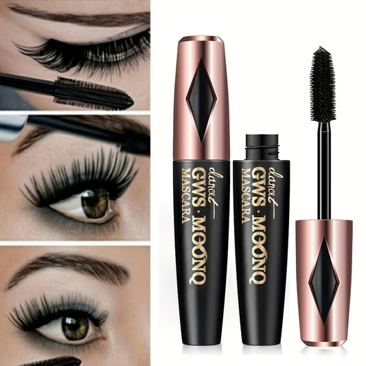 3D Fiber Mascara - Long Black Lash Extension, Waterproof Eye Makeup, Curling & Defining, All Skin Types, Smudge-Proof Formula, Long-Lasting Wear