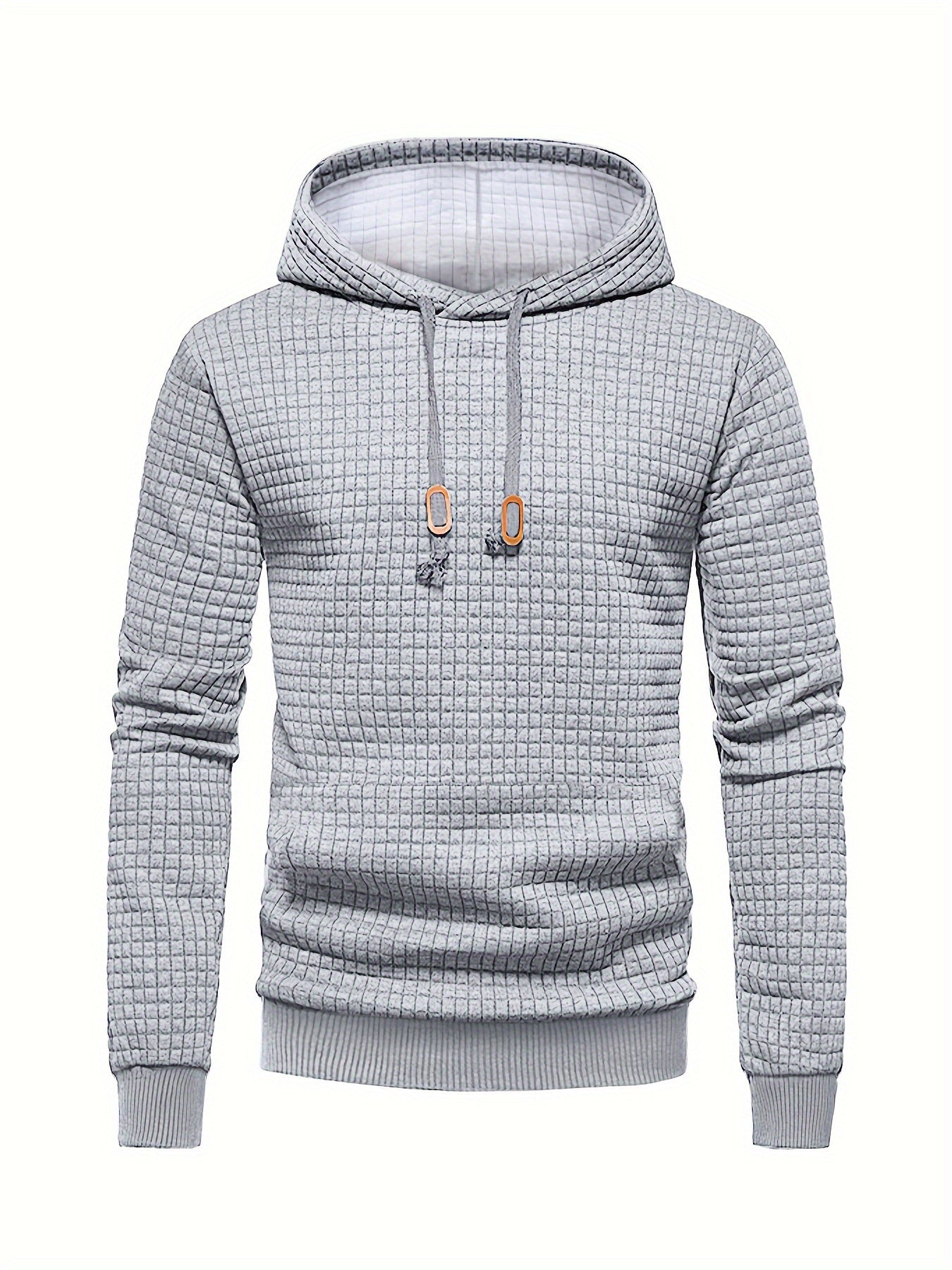 Men's Sporty Hooded Sweatshirt - Navy Blue with Copper Bow Accents, Regular Fit, Machine Washable, High-Quality Fabric for Casual & Athletic Wear, Sweater Hoodie, Everyday Comfort, Textured Knit Fabric