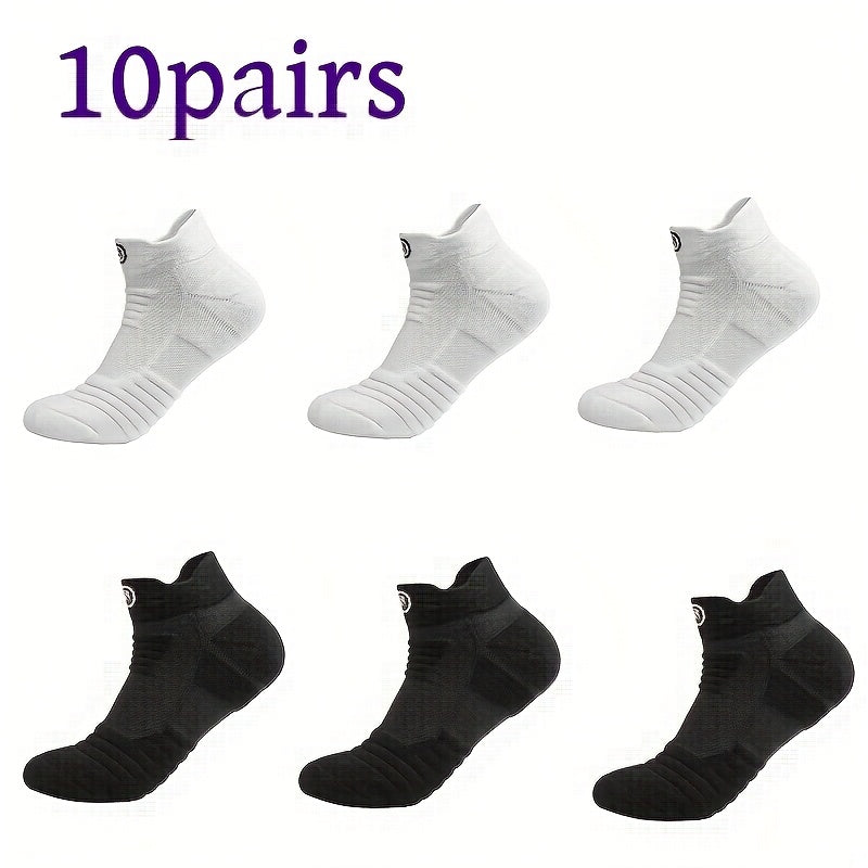 Pack of 7, Pack of 6, Pack of 5 Running Marathon Compression Socks Outdoor Fitness Sports Socks Adult Towel Bottom Breathable Sweat Absorbing Short Socks