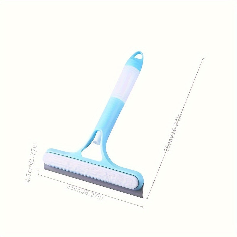 1pc set of household multi-functional glass cleaning artifact, double-sided brushing and scraping mirror, three-in-one glass scraper with watering can