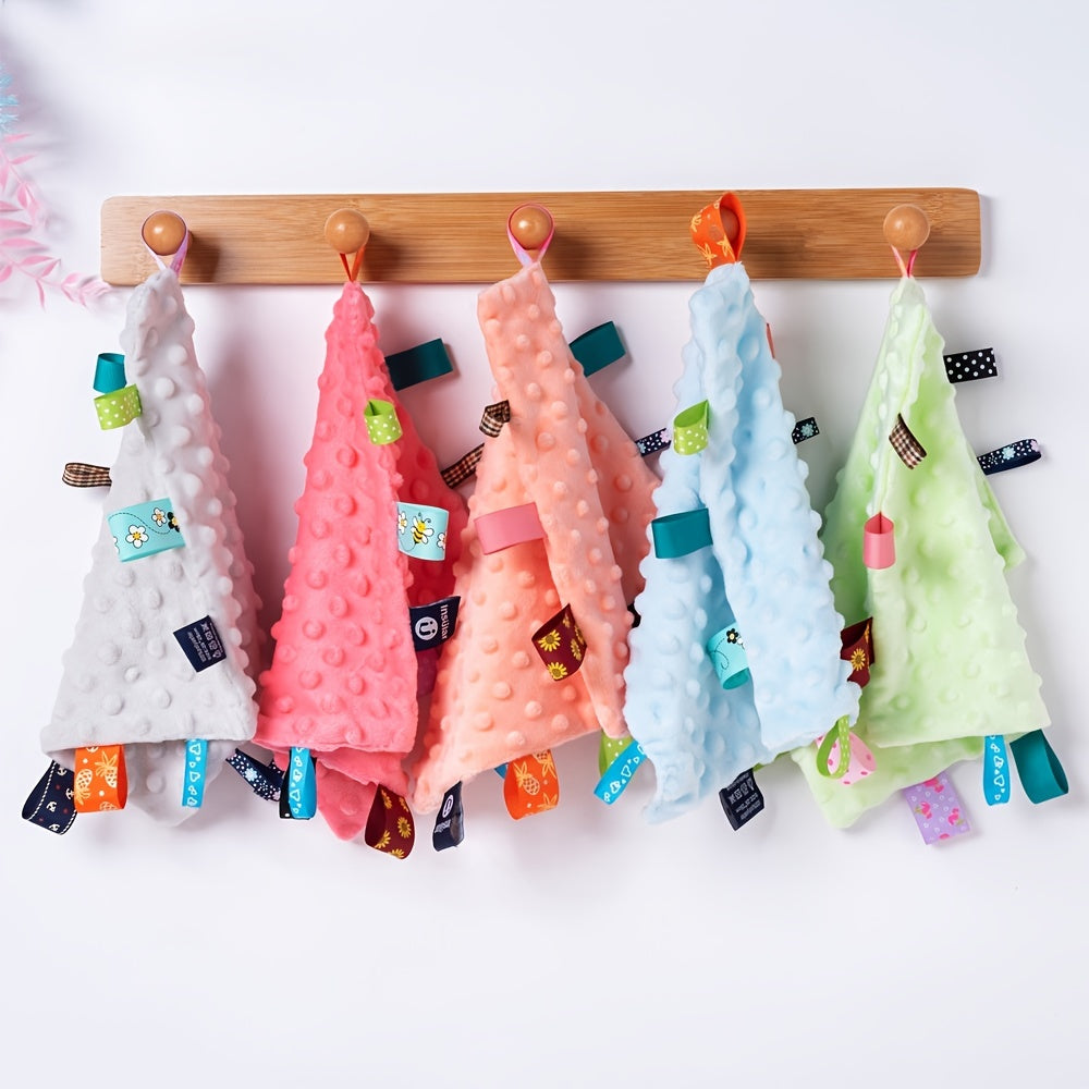 0-1 Year Olds Soft Knit Hat & Bib Set - Square, Comfortable Polyester with Floral & Plaid Patterns, Ideal for Birthdays or Holidays, Hand Wash Only, Toddler Clothing|Floral Bib Set|Soft Texture