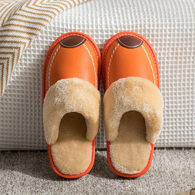 Men Slippers Black New Winter Slippers Warm Indoor Slipper High Quality Home House Shoes Warm SlippersSuitable for men & women