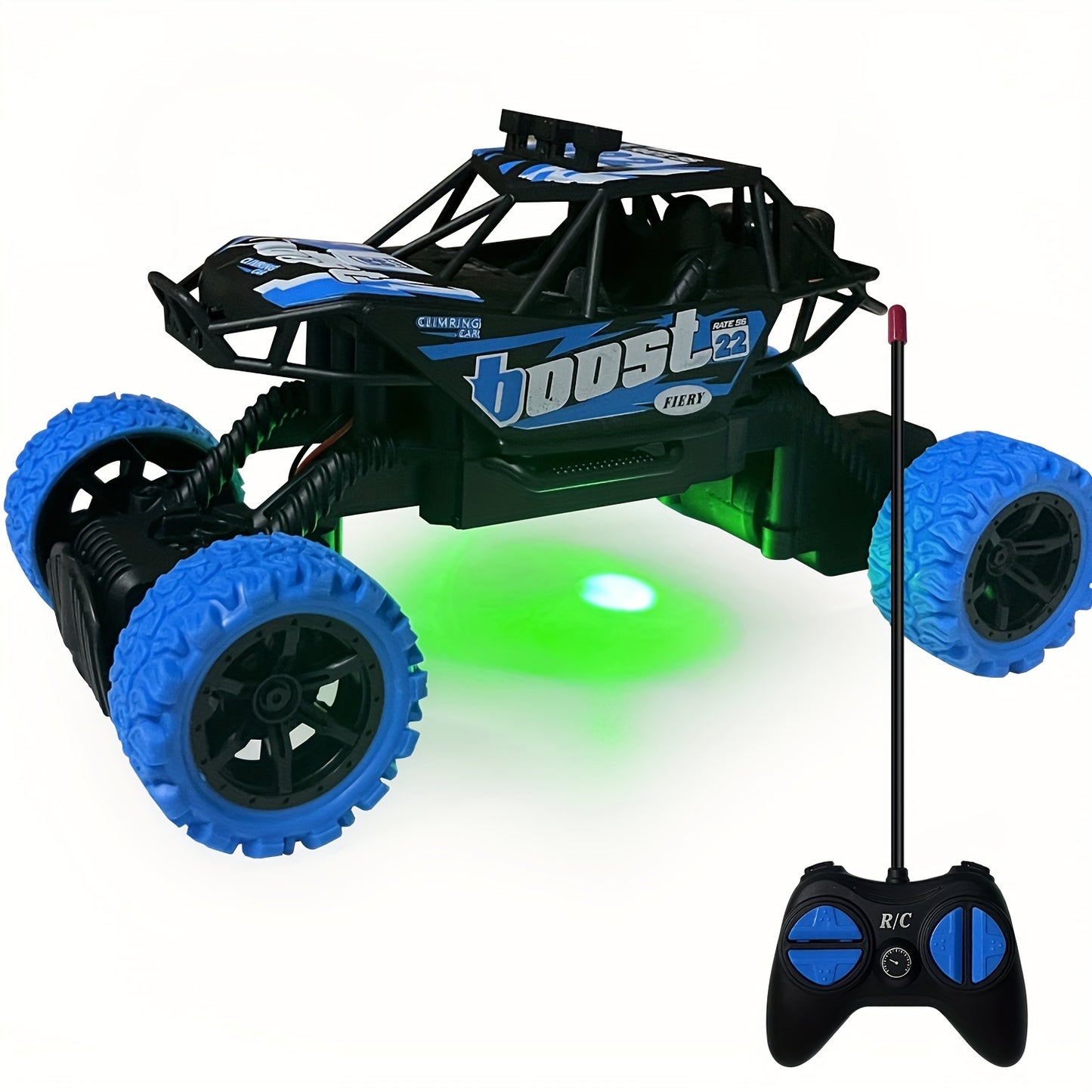 1:18 Scale Remote Control Car Toy, Battery Powered with Infrared Sensor, Flashing Light, Push Button Control, Plastic Rock Climbing Vehicle, Ideal Christmas and Birthday Gift