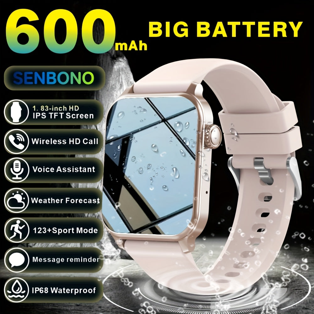 Large Battery Smartwatch, 600mAh Ultra Large Battery Capacity, High Quality Protection Level, Wireless Calling, Multifunctional Reminder, Alarm Clock, 100+Sports Mode, Super Durable, Stable Performance, Outdoor Smartwatch, Men'S And Women'S Gift