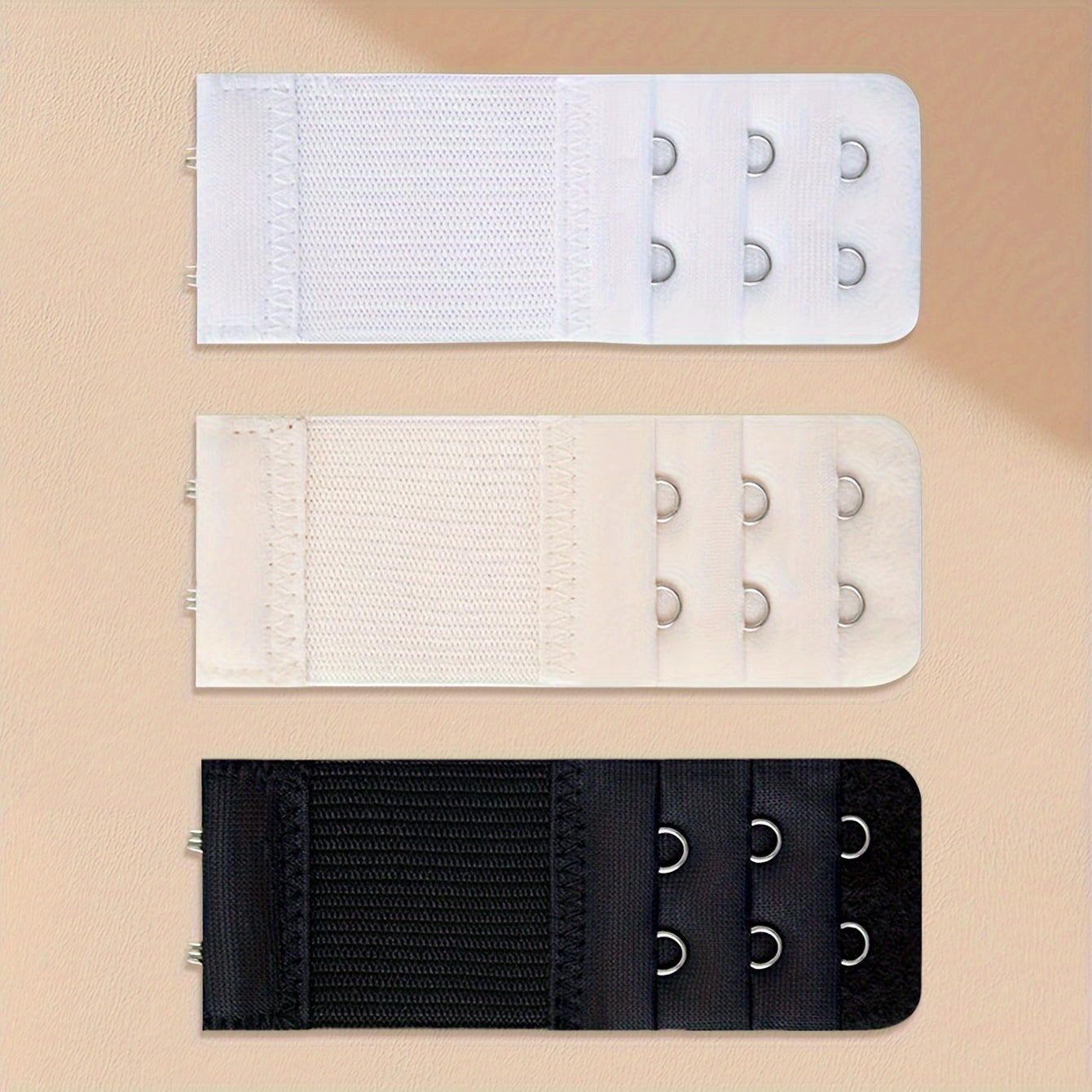 3pcs/set Bra Extender Hooks (elongated), Underwear Accessories, Elastic, adjustable, underwear extension buckle, bra extension buckle, breasted bra back buckle